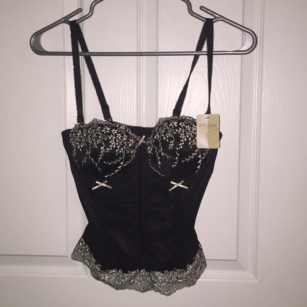 NWT Black Bustier
